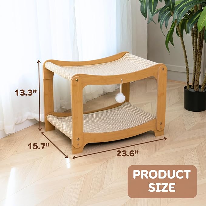 AIXINPET Two-Level Sisal Cat Scratcher Bed - Image 9