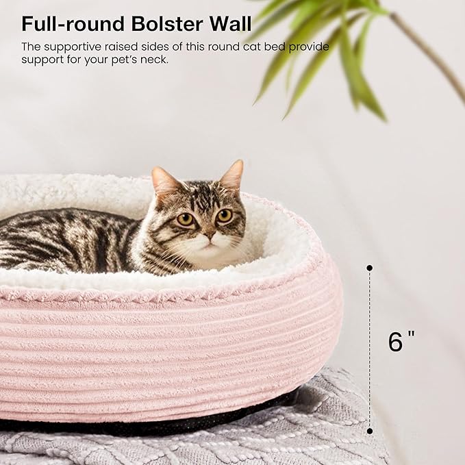 Love's cabin Round Donut Cat and Dog Cushion Bed, 20in Pet Bed - Image 6