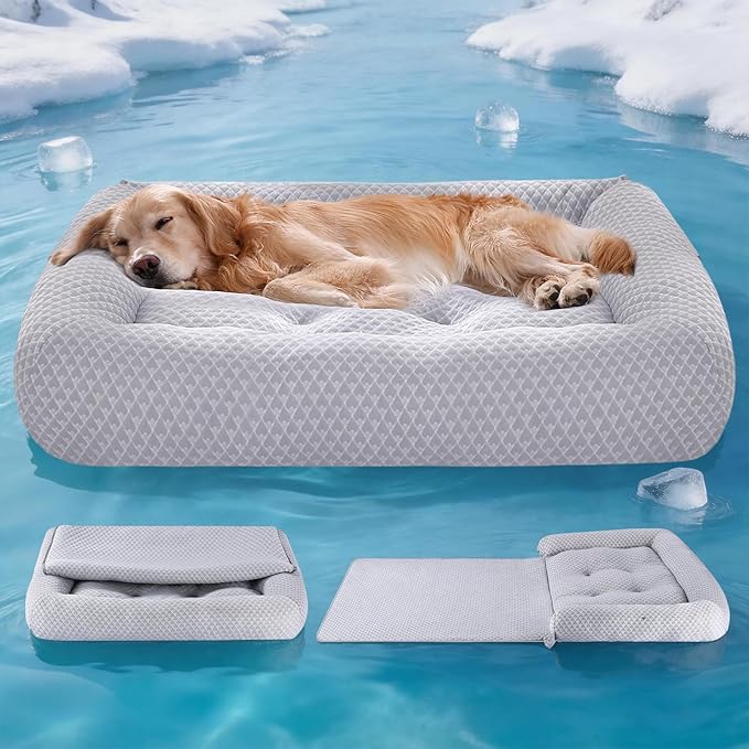 Rywell 3-in-1 Cooling Dog Beds Large Sized Dog, Dog Cooling Mat by Rywell