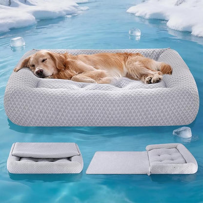 Rywell 3-in-1 Cooling Dog Beds Large Sized Dog, Dog Cooling Mat by Rywell