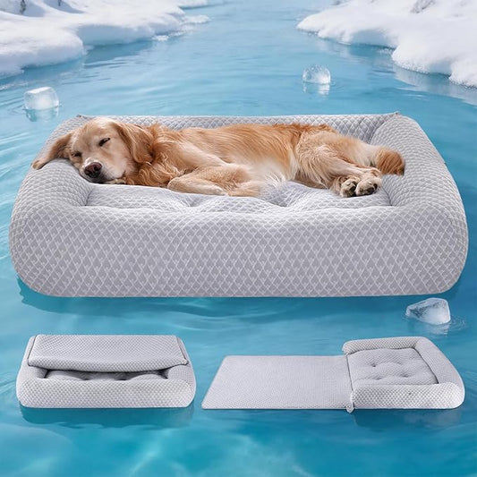 Rywell 3-in-1 Cooling Dog Beds Large Sized Dog, Dog Cooling Mat by Rywell