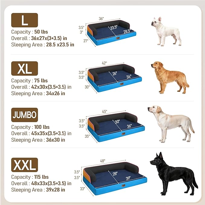 Comfort Expression Memory Foam Large Dog Bed Washable - Image 7