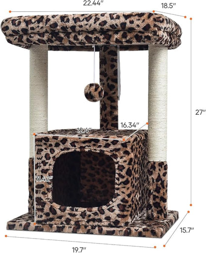 SYANDLVY 27" Cat Tree for Indoor Cats, Activity Tower - Image 3
