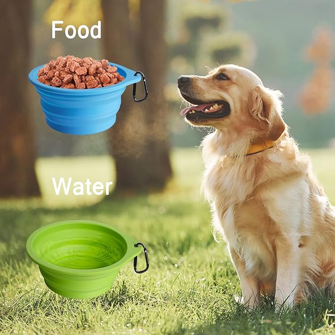PetBonus 2-Pack Silicone Collapsible Dog Bowls, BPA Free Dishwasher Safe - Image 4