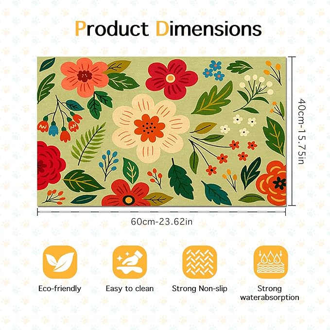 HOMETITUTE Pet Food Mat Spill-Proof Cat Mat - Image 6