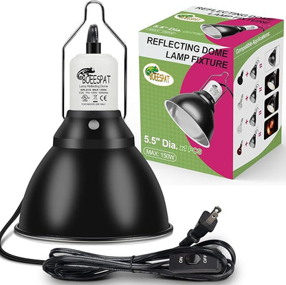 Reptile Lamp Bulb Fixture 5.5 Inch Deep Dome by BOEESPATDirect