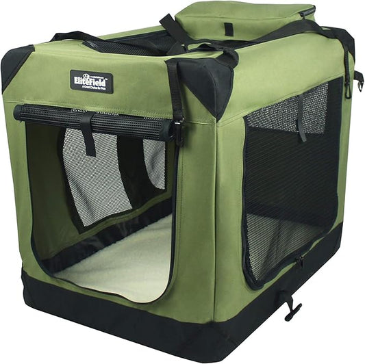 EliteField 3-Door Folding Soft Dog Crate by EliteField