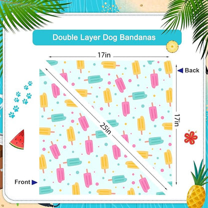 Summer Dog Bandanas Hawaiian Triangle Scarf Kerchief Set - Image 5