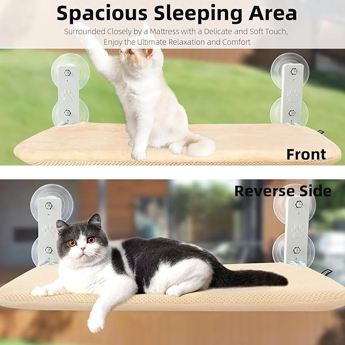 2PCS Replacement Cover for Cat Window Perch, L Size Cordless Cat Window Hammock - Image 7