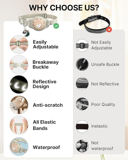 Cat Collar with Airtag Holder, Breakaway Airtag Cat Collar - Image 7