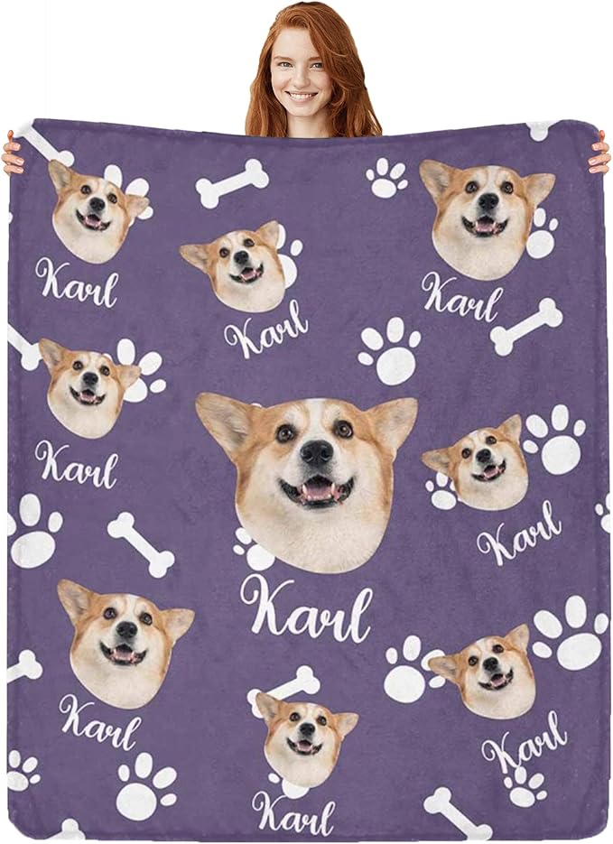 Custom Blankets Gifts from Pet Dog by Artsadd