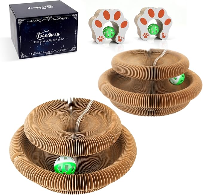 Goosheep 2Pack Kitty Kurlz Magic Organ Cat Scratching Board Kitty Curls by Goosheep