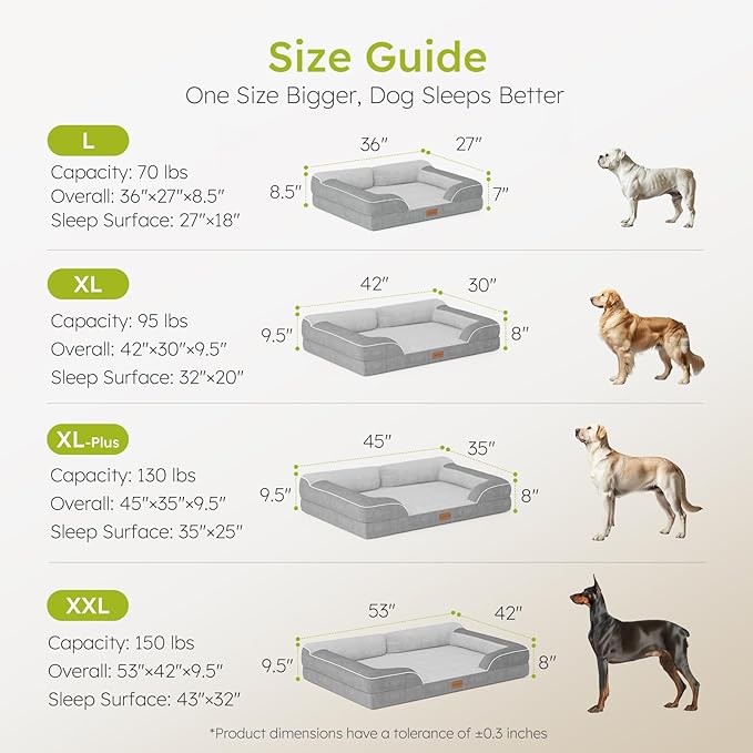CWAWZ Extra Large Dog Bed, Orthopedic Dog Bed - Image 7