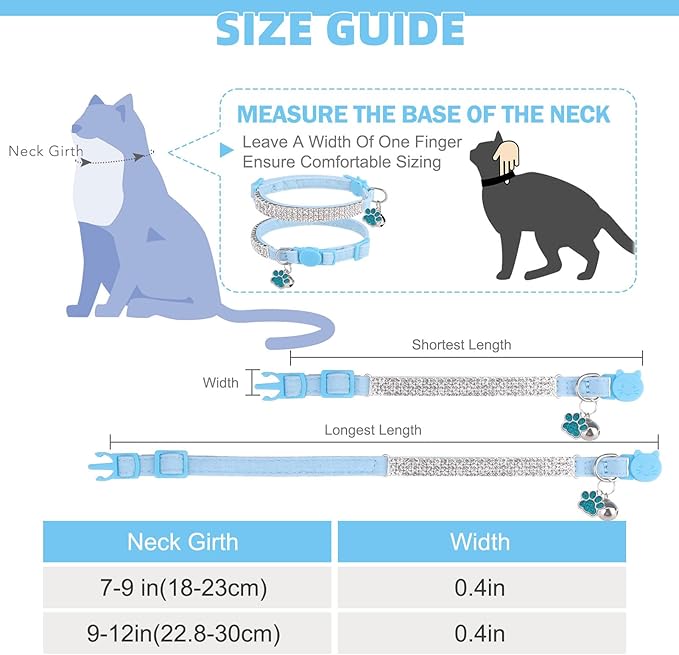 EXPAWLORER Soft Velvet Safe Cat Collars - Image 2