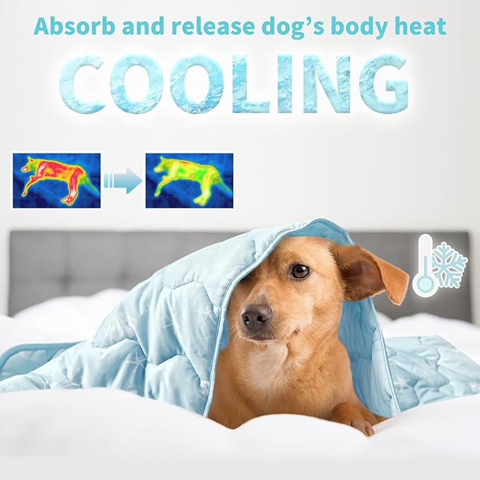 NWK Dog Cooling Blanket, Q-Max>0.345, Ice Silk Cool to Touch Material, - Image 2