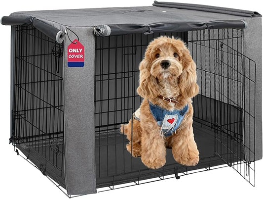 HiCaptain Breathable Dog Crate Cover 30 Inch, Durable Heavy Duty Kennel Cover by HiCaptain