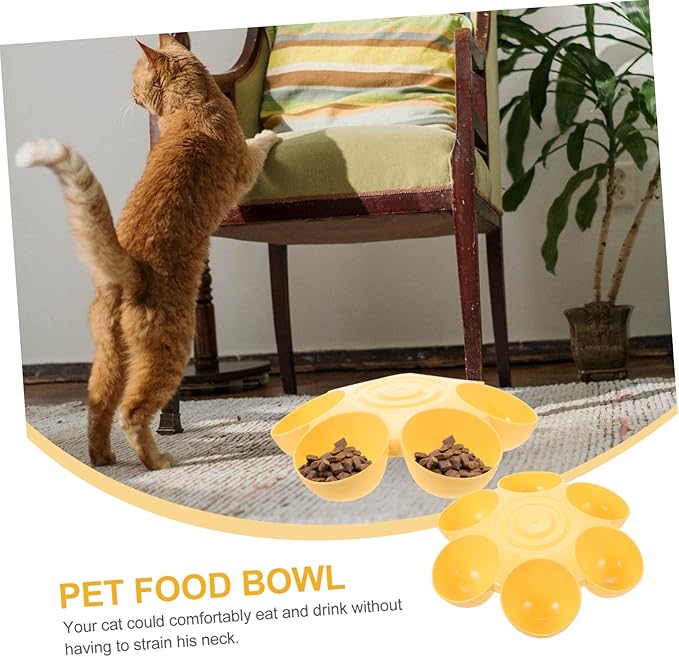Decorative Multi-Compartment Pet Food Bowl Plastic Dog Treats Dispenser - Image 8