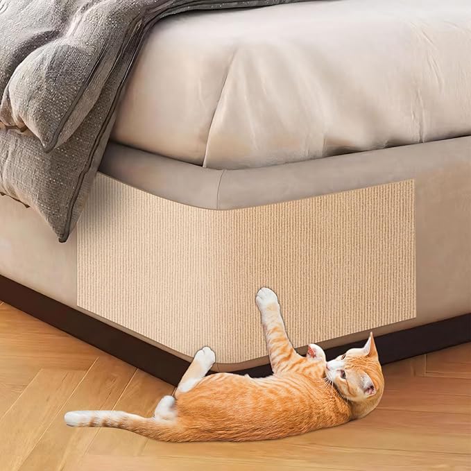 ENONCI Bed Cat Scratcher Pad, 47.2"x15.8"Cat Scratching Mat, Self-Adhesive by ENONCI