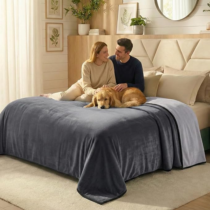 Paw Buddies Premium Waterproof Blanket 80"x90" Velvet-Feel Reversible Throw – - Image 8