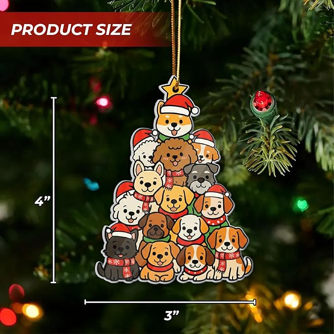 Funny Pet Ornament Gift for Dog Mom, Dog Christmas Tree Ornament, 2025 - Image 2