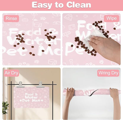Pet Feeding Mat, Dog Cat Mat for Food and Water, Dog Bowl Waterproof Placemat - Image 5
