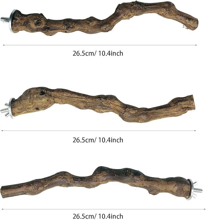5 PCS Natural Grape Stick Perch Swing Chewing Toys - Image 2