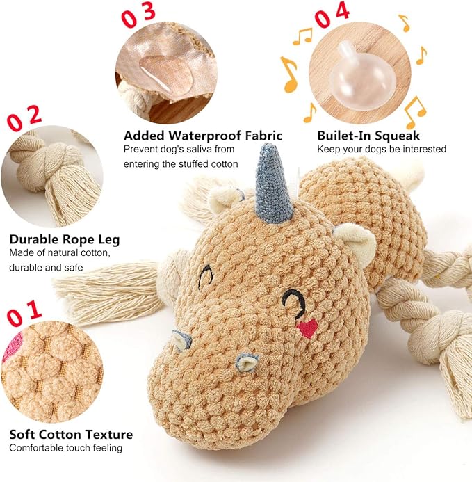 Sedioso Large Dog Toys, Cute Squeaky Dog Toy, Stuffed Animal Plush Toys - Image 2