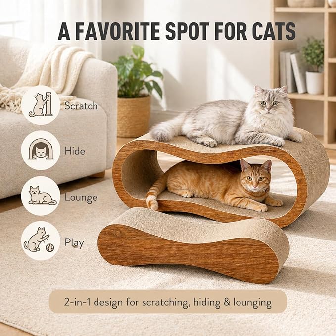 Simple Deluxe Cat Scratcher, 2 in 1 Cat Scratching Board, Cat Cardboard - Image 7