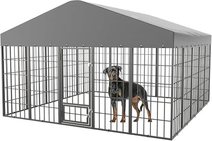 10X10X6.25 FT Large Outdoor Dog Kennel, Dogs Run Enclosure by RTDTD