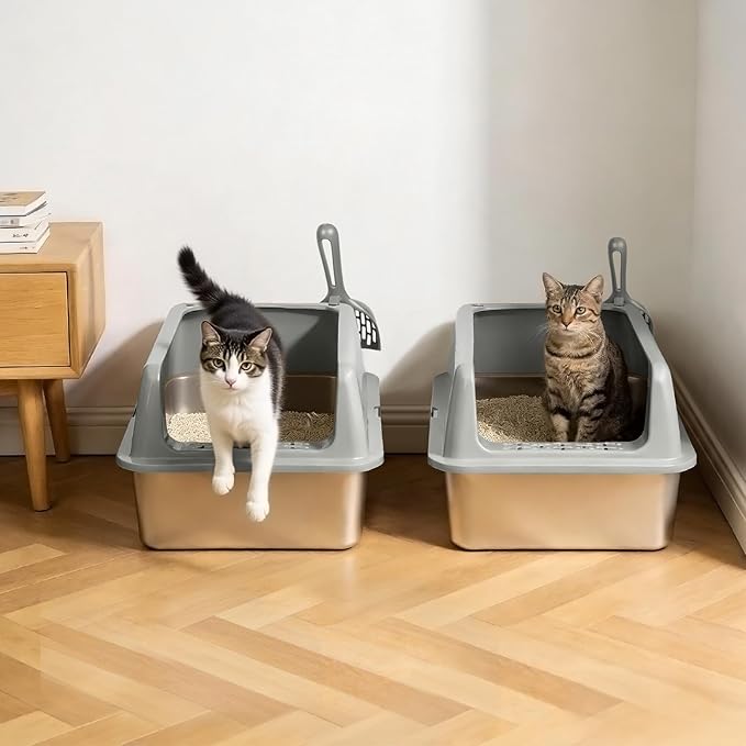 Kirecoo 2 Pack Stainless Steel Litter Box - Image 7