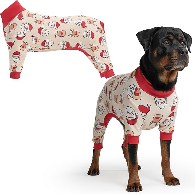 Spark Paws Dog Christmas Pajama, Dog Recovery Suit Male, Ultra-Soft and 4-Way by SparkPaws