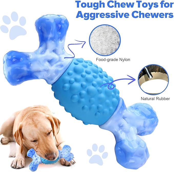 Rensh Tough Dog Chew Toys for Aggressive Chewers, Almost Indestructible Dog - Image 3