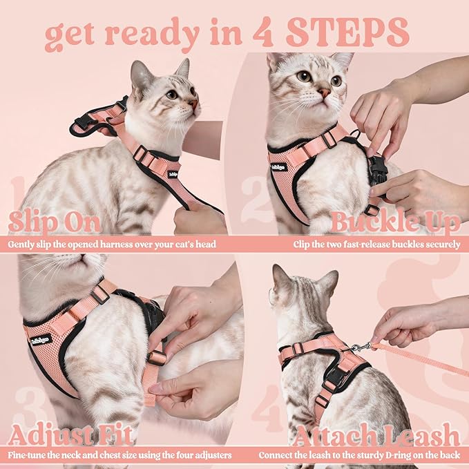 rabbitgoo Cat Harness and Leash Set, Escape Proof Vest Harness - Image 8