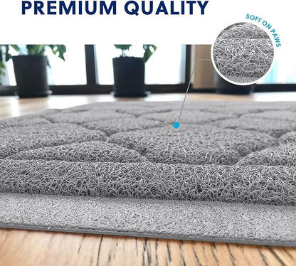 WePet Cat Litter Box Mat, Kitty Premium PVC Pad, Durable Trapping Rug, - Image 4