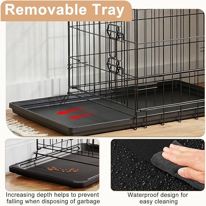 FDW 36" Foldable Metal Dog Crate - Image 6