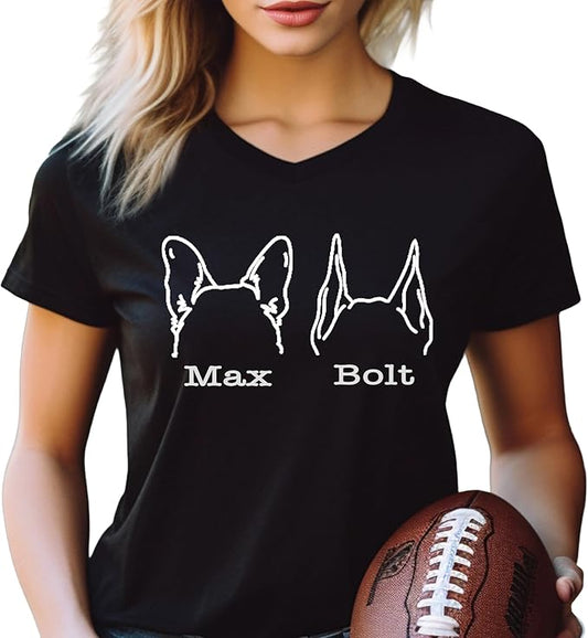 Custom Dog Mom Shirt Personalized Dog Ears Sweatshirt by CustomUnique