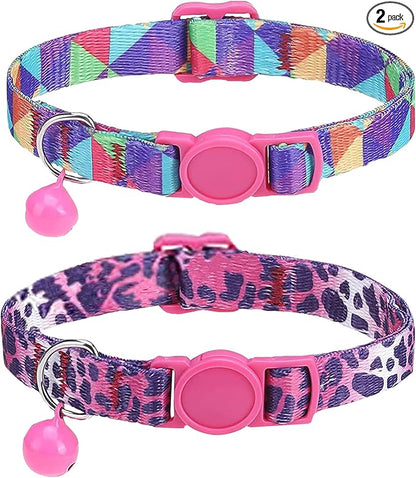 SOLMOONY Cute Cat Collar for Girl Boy, Colorful Breakaway Cat Collars by SOLMOONY