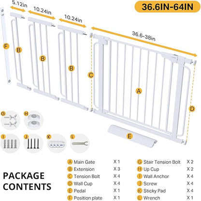 Cumbor 36.6-64" Extra Wide Baby Gate - Image 9