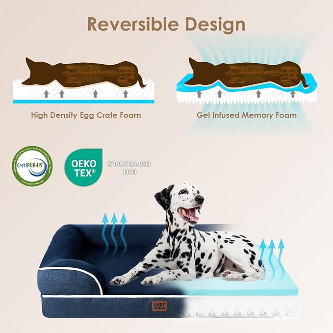 EHEYCIGA Orthopedic XL Dog Beds, Waterproof Memory Foam Dog Bed - Image 4