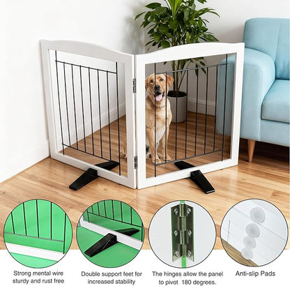 ZJSF Freestanding Dog Fence Indoor, Foldable Dog Gate - Image 5
