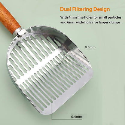 Stainless Steel Metal Cat Litter Scoop, Kitten Pooper Lifter - Image 5