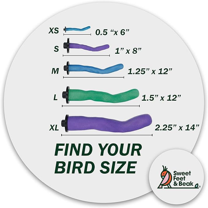 Sweet Feet & Beak Safety Pumice Bird Perch, X-Small 1/2" X 6", Lightweight - Image 3