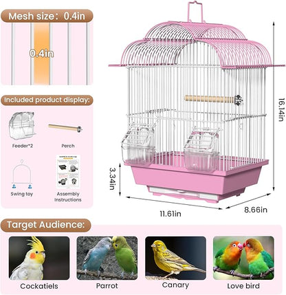 16-inch Small Bird Cage for Home or Travel - Image 9