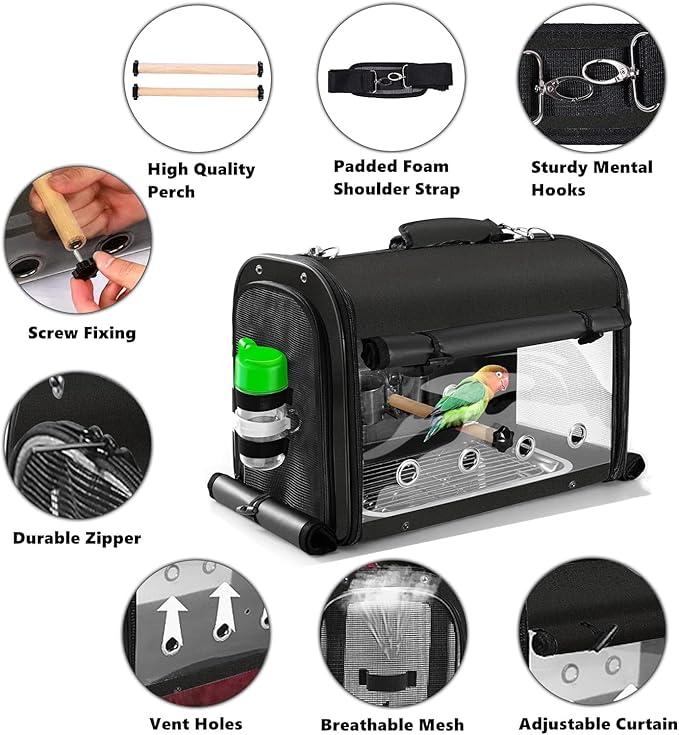 Bird Carrier Bag Bird Travel Cage - Image 2
