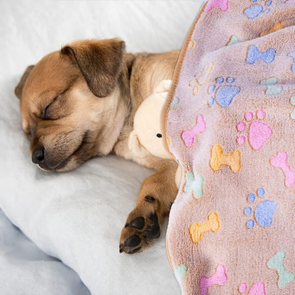 Dono 1 Pack 3 Dog Blankets, Soft Fluffy Fleece Pet Blanket Warm Sleep Mat Paw - Image 7