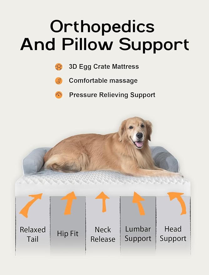 Extra Large Dog Bed Orthopedic Waterproof: Memory Foam Dog Bed - Image 2