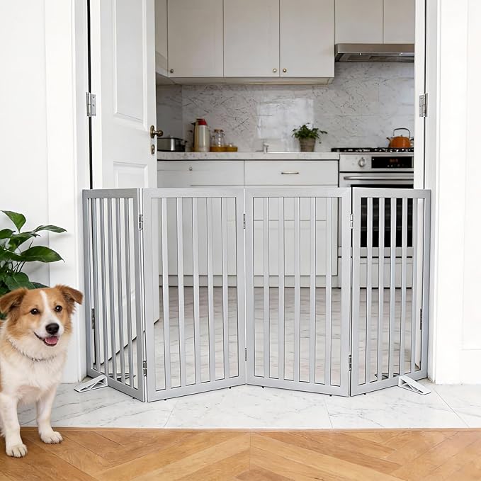 Dog Gate Indoor, Freestanding Dog Fence by SFJC