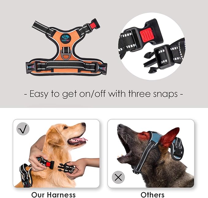 PHOEPET No Pull Dog Harnesses for Small Dogs Reflective Adjustable Front Clip - Image 4