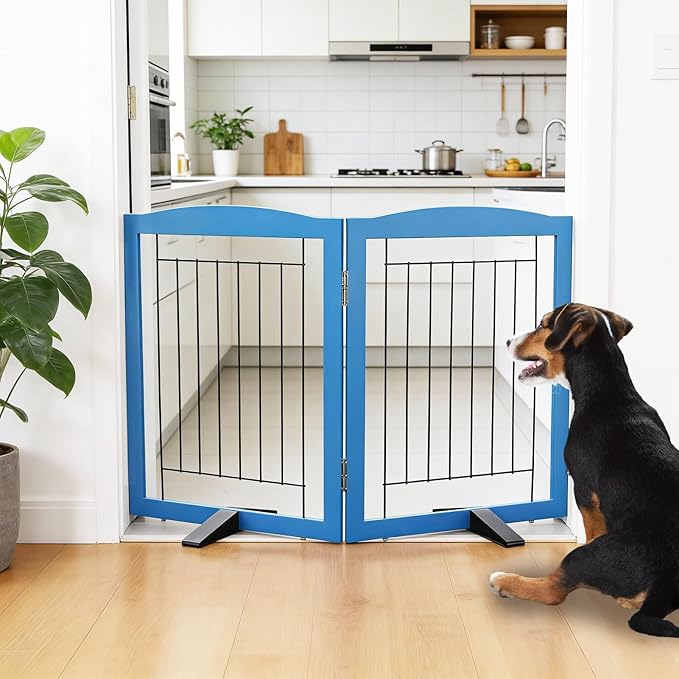 ZJSF Freestanding Dog Fence Indoor, Foldable Dog Gate - Image 2