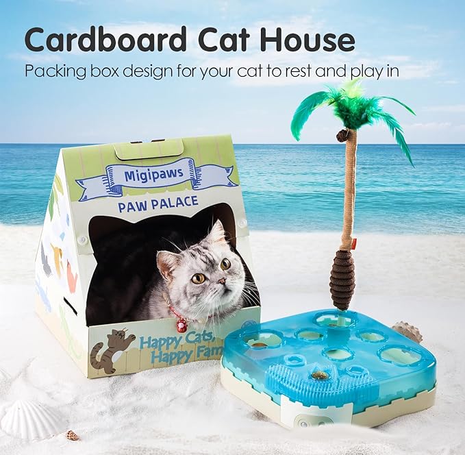 Migipaws 7-in-1 Interactive Cat Toy Motion Activated Indoor Playset - Image 5